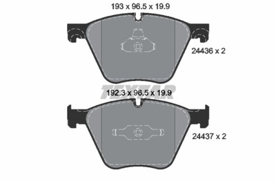 КОЛОДКИ HAM. BMW P. 5/7/X5/X6 3,0-6,0 09- 24436-19,9