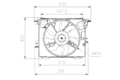 NRF VENTILADOR DEL RADIADOR CON CUERPO SMART FORFOUR FORTWO 0.9 1.0  