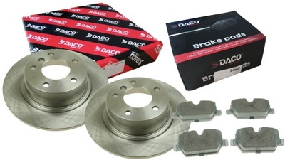 DACO DISCOS + ZAPATAS BMW 1 E81 E87 3 E90 296MM PARTE TRASERA  