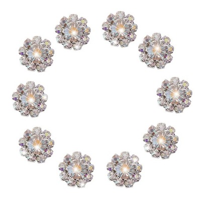 Metalowe kryształowe kwiatowe perłowe guziki Zdobienie G