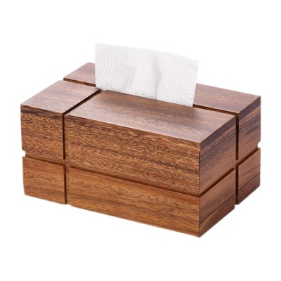 Drewniane pudełko na chusteczki Pudełko do przecho