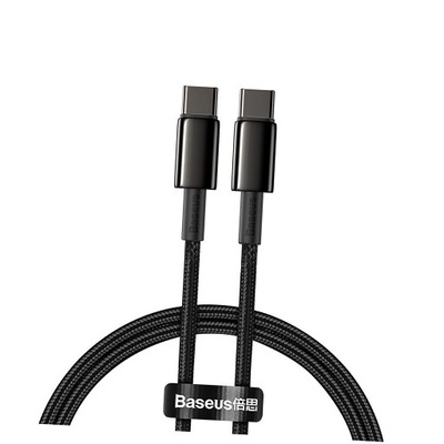 Kabel Baseus USB-C - USB-C PD QC 100W 5A 1m czarny