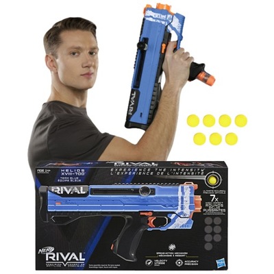 NERF RIVAL HELIOS KARABIN NA KULKI NIEBIESKI E3379