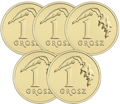 1 gr grosz - 2024 - mennicze - zestaw 5 monet