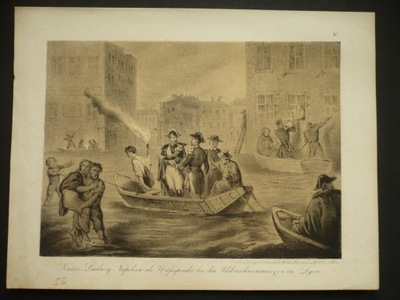Napoleon ratuje ludzi z powodzi, oryg. 1856