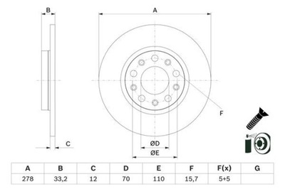 BOSCH 0 986 479 G21 ДИСК ТОРМОЗНОЙ