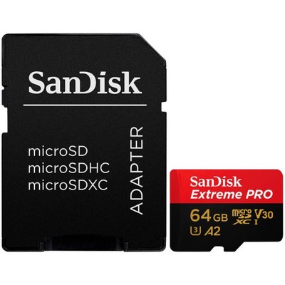 Karta micro SDXC 64GB 200/90 SANDISK Extreme Pro