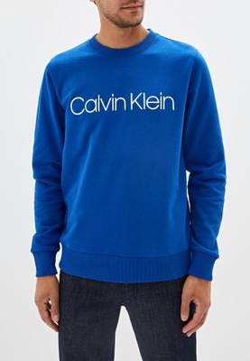 CALVIN KLEIN BLUZA COTTON LOGO BRIGHT INDIGO XL