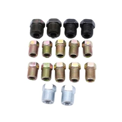 16pcs Car Connector 45 Flare Sae Inverted Tube Nuts Fitting for 3/16~49081