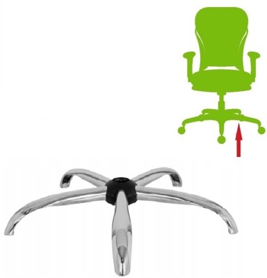 STALOWA podstawa fotela biurowego krzesła CHROMOWANA 70 cm Nowy Styl