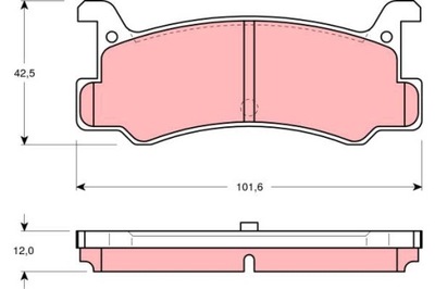 КОЛОДКИ ГАЛЬМІВНІ - КОМПЛЕКТ GDB375