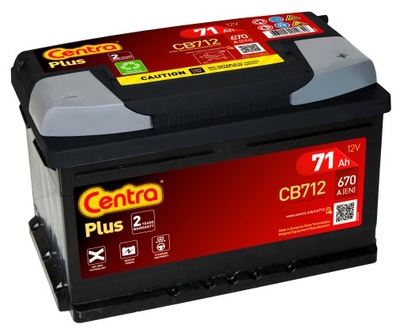 АККУМУЛЯТОР CENTRA PLUS CB712 12V 71AH 670A