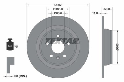 TEXTAR 92159303 DISC BRAKE  