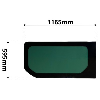 Скло ліва бічна 1 ряд темно-зелений renault trafic iii 3 0381 фото №1