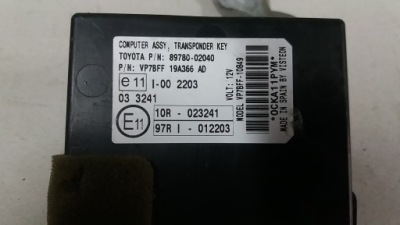 Toyota auris i 2.0 d4d модуль імобілайзер 89780-02040 фото №1