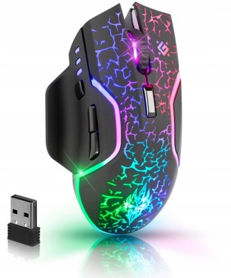 Mysz Myszka Gamingowa Bezprzewodowa Dla Graczy LED