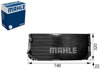 КОНДЕНСАТОР КОНДИЦИОНЕРА TOYOTA COROLLA 1.4-2.0D 04.97-01.02 MAHLE