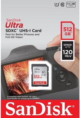 Karta Pamięci SanDisk Ultra SDXC 512GB 120MB/s U1