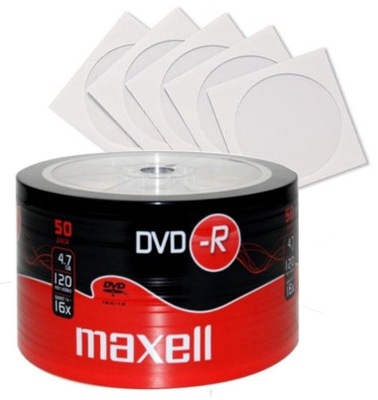 Płyty DVD-R maxell 10 szt+ KOPERTY DVD