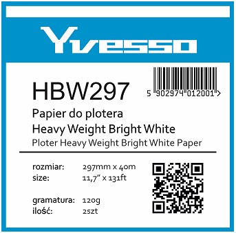 Papier Yvesso Heavyweight Brightwhite 297X40m 120g