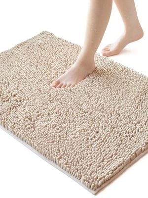 Luxury Chenille bathroom carpet, super soft and fluffy bathroom mat carpet