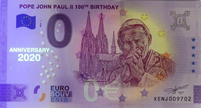 0 Euro - Papież Jan Paweł II - 2020 - ANNIVERSARY