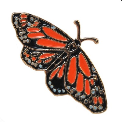 Pin Przypinka Motyl butterfly Monarch rusałka owad