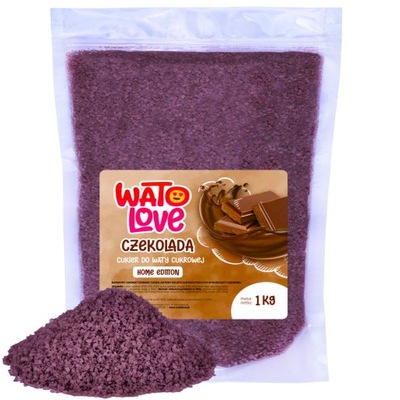 1 Kg Cukier do Waty Cukrowej Kolorowy Smakowy na Patyczki CZEKOLADA