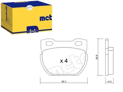 METELLI PADS BRAKE LAND ROVER DEFENDER CABRI  