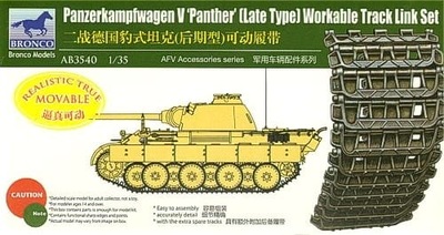 Panzerkampfwagen V Panther Workable Track Link Set Bronco AB3540 skala 1/35