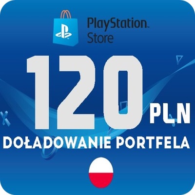 PLAYSTATION STORE 120 PLN ZŁ PSN KOD KLUCZ SONY NETWORK DOŁADOWANIE PS4 PS5