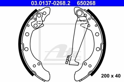 03.0137-0268.2. ZAPATAS DE TAMBOR HAM.AUDI SEAT SKODA VW  