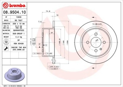 DISCO DE FRENADO PARTE TRASERA BMW 3 E30 86-91 325IX PARTE TRASERA  