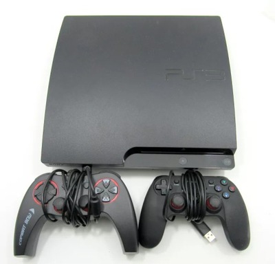 KONSOLA SONY PLAYSTATION 3 SLIM 320 GB + 2 PADY ZAMIENNIKI