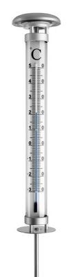 Termometr ogrodowy solarny TFA 12.2057 duży srebrny podświetlany
