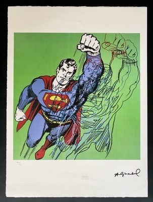 Superman Andy Warhol Litografia Limitowana Cert. 2