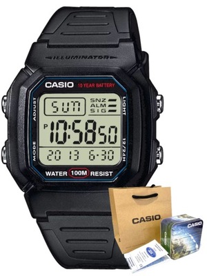 CASIO MĘSKI SPORTOWY ZEGAREK W-800H-1AVEF