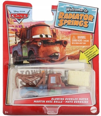 ZŁOMEK BUBBLES z Balonem Auta Cars Mattel 1:55