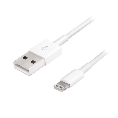 kabel usb lightning Apple MFi 1m Logilink USB-A do lightning 8-pin Biały