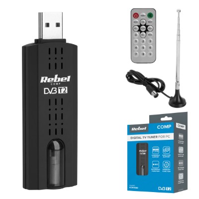 Tuner cyfrowy USB DVB-T2 H.265 HEVC TV REBEL Comp