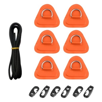 c/ PVC Patch, with 6 Hooks , for Surfboard Orange