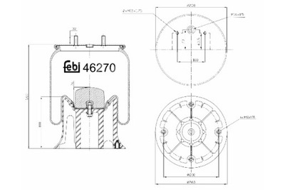 FEBI BILSTEIN ПЫЛЬНИК ПОДВЕСКИ ПНЕВМАТИЧЕСКОЙ ЗАД P ЗАД Z ПОРШНЕМ