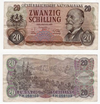 AUSTRIA 1956 20 SCHILLING