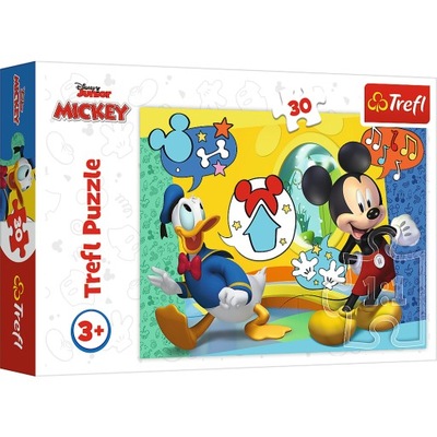 PUZZLE 30 MYSZKA MIKI MICKEY KACZOR DONALD TREFL