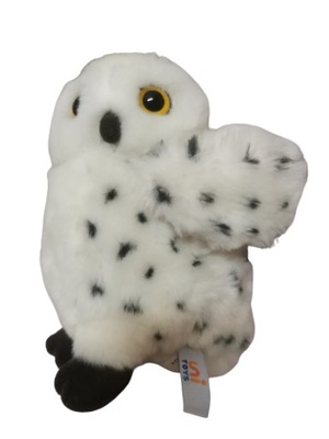 Uni Toys sowa śnieżna młoda sówka maskotka ptak 20cm