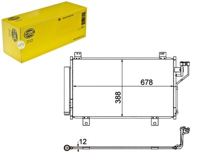 HELLA КОНДЕНСАТОР РАДИАТОР КОНДИЦИОНЕРА