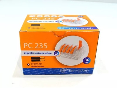 ZŁĄCZKA DO PRZEWODÓW ZATRZASKOWA 0,2-4,0MM2 PC-235 5GNIAZD