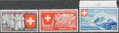 Szwajcaria - Mi. 341 - 343 *, 1939 r.