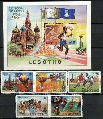 Lesotho** Mi. 291-95 Blok 5 Igrzyska Olimpijskie