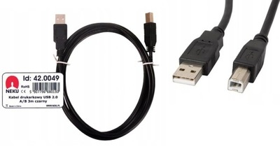 Kabel do drukarki skanera USB 2.0 A-B 3m